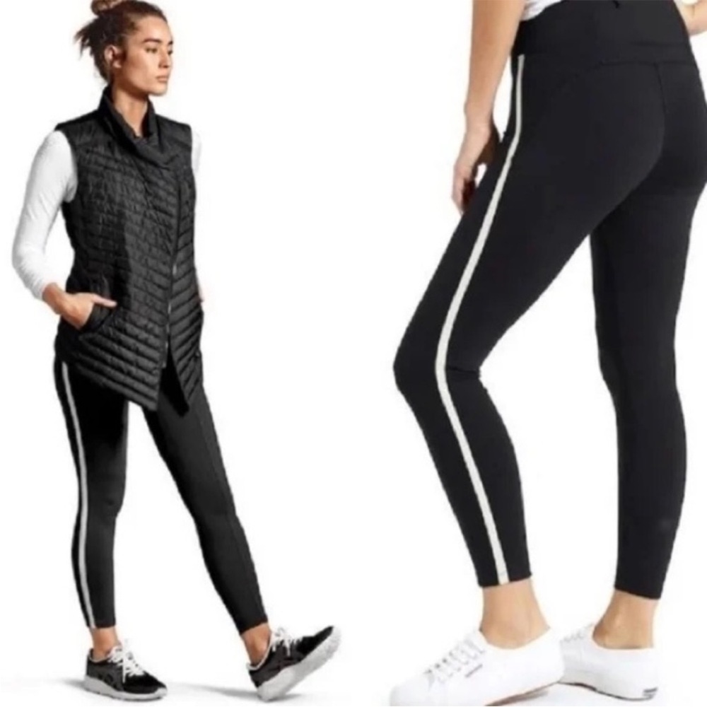 Athleta Metro 7/8 Tight Black Side Stripe